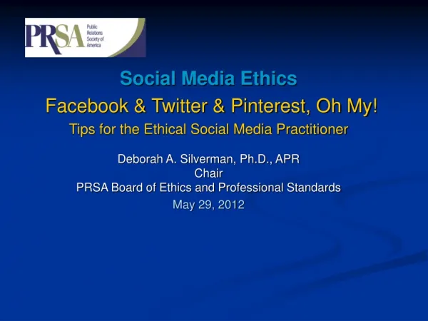 Social Media Ethics Facebook &amp; Twitter &amp; Pinterest, Oh My!