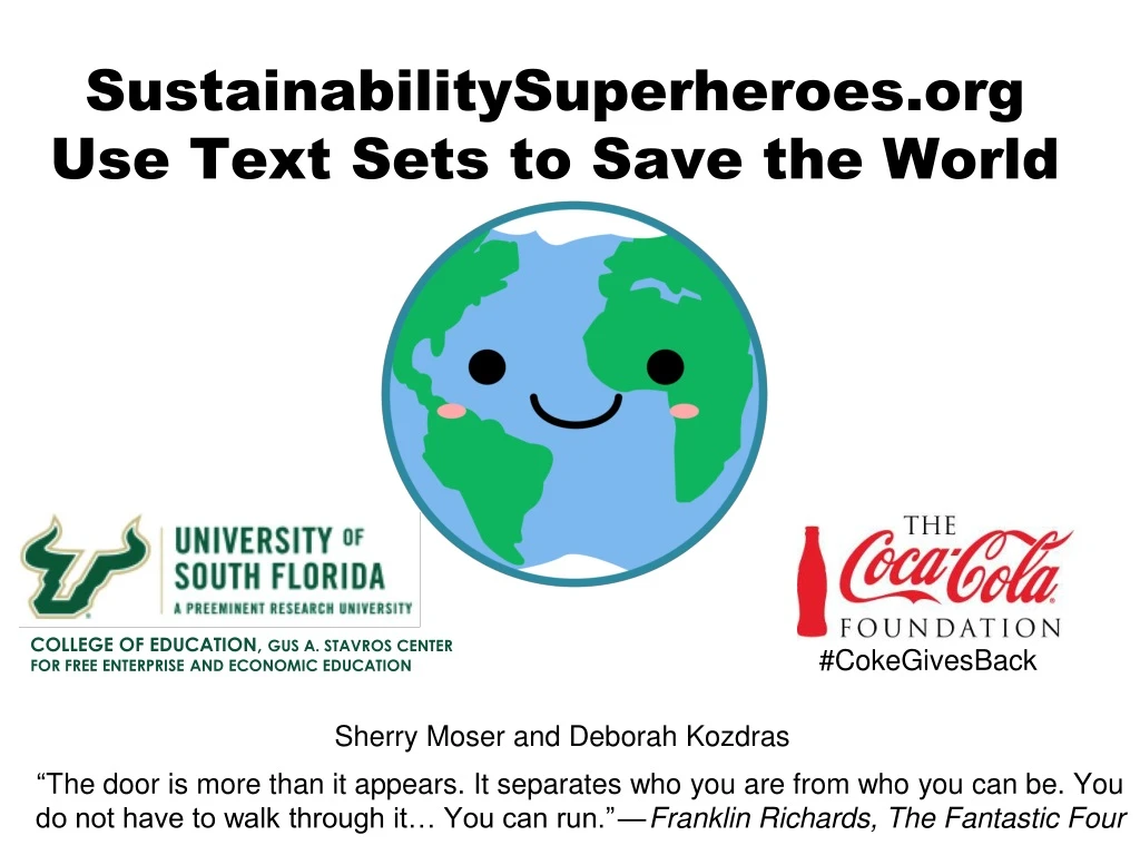 sustainabilitysuperheroes org use text sets to save the world