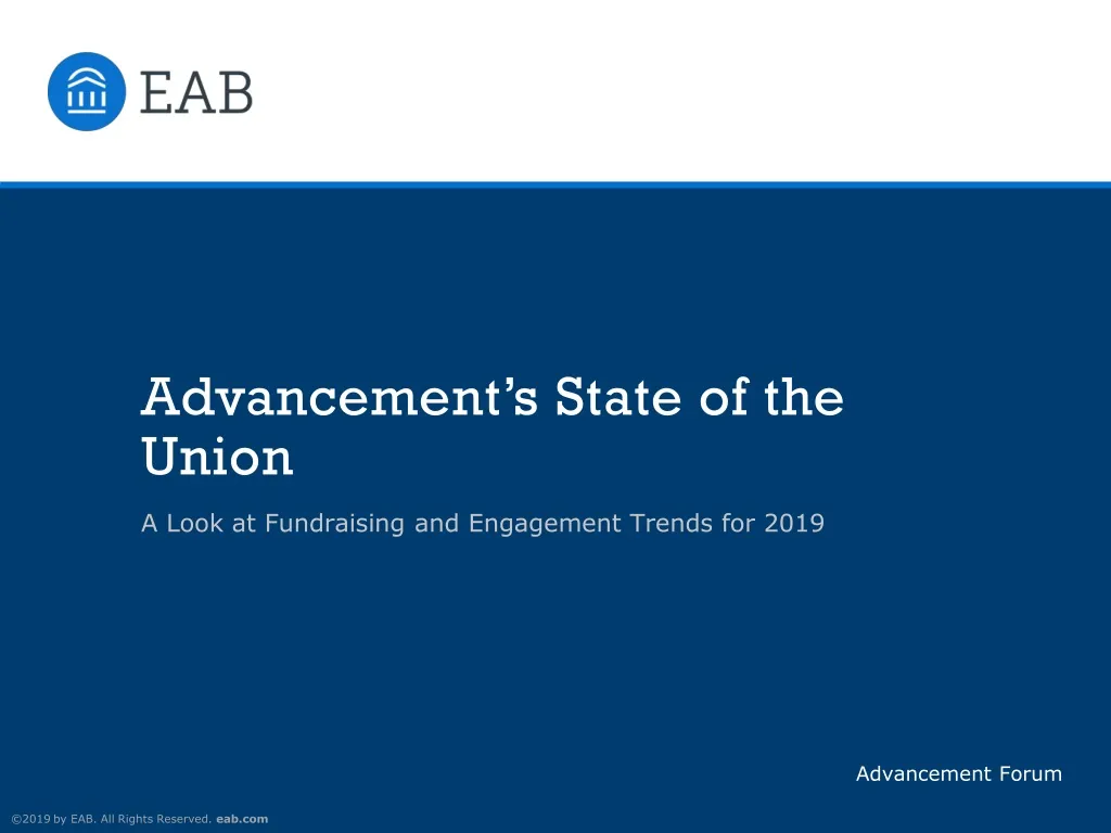 advancement s state of the union