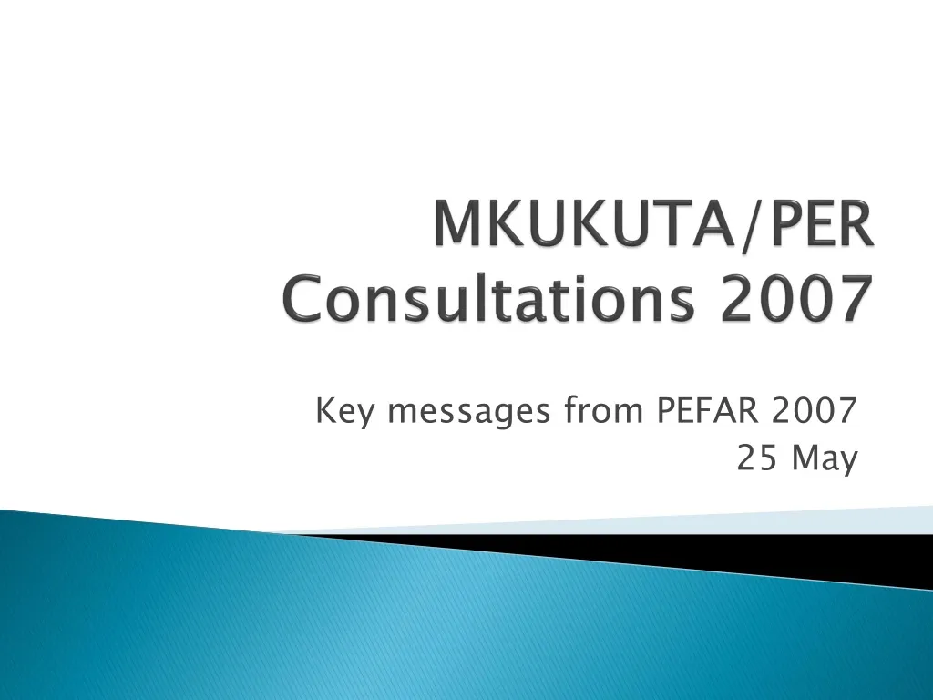 mkukuta per consultations 2007