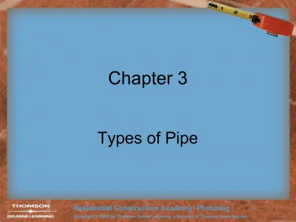 Types of Pipe