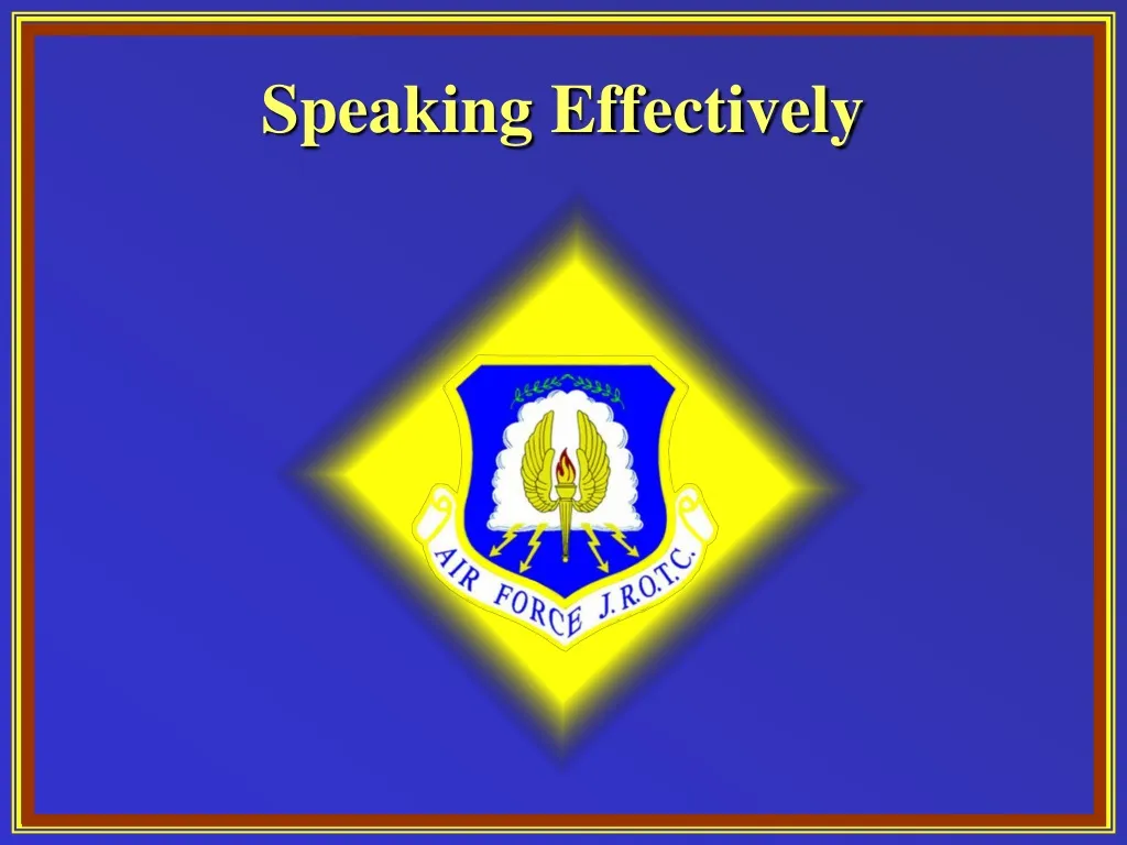 speaking effectively