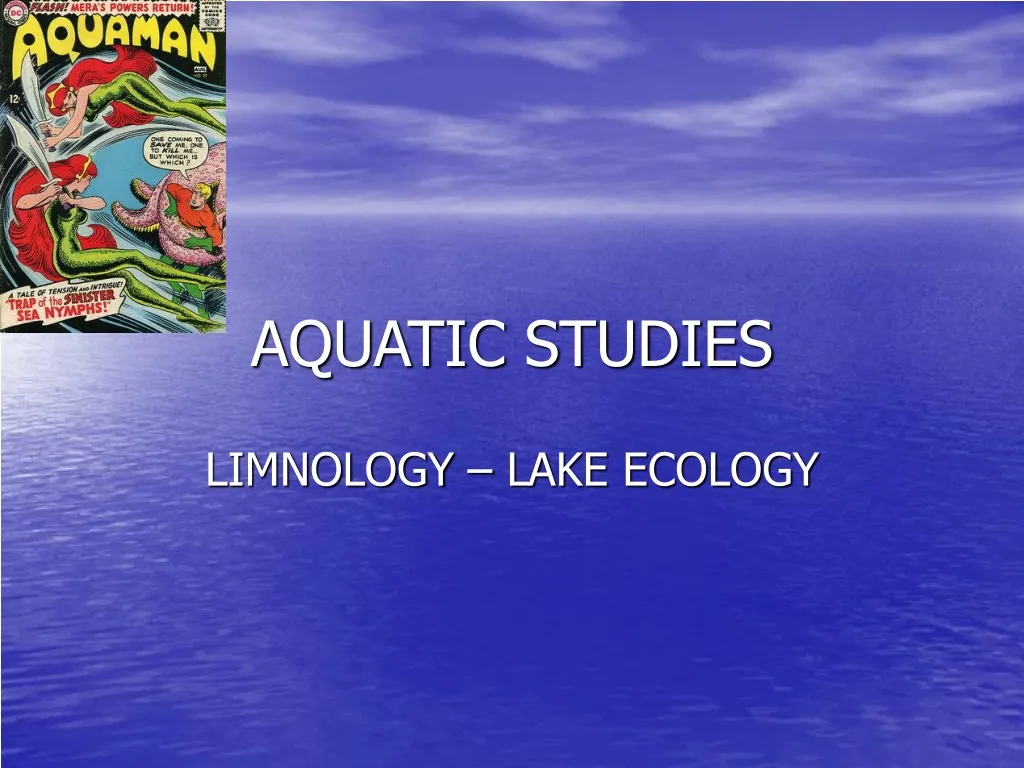 Aquatic Studies N 