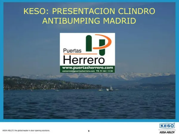 KESO: PRESENTACION CLINDRO ANTIBUMPING MADRID