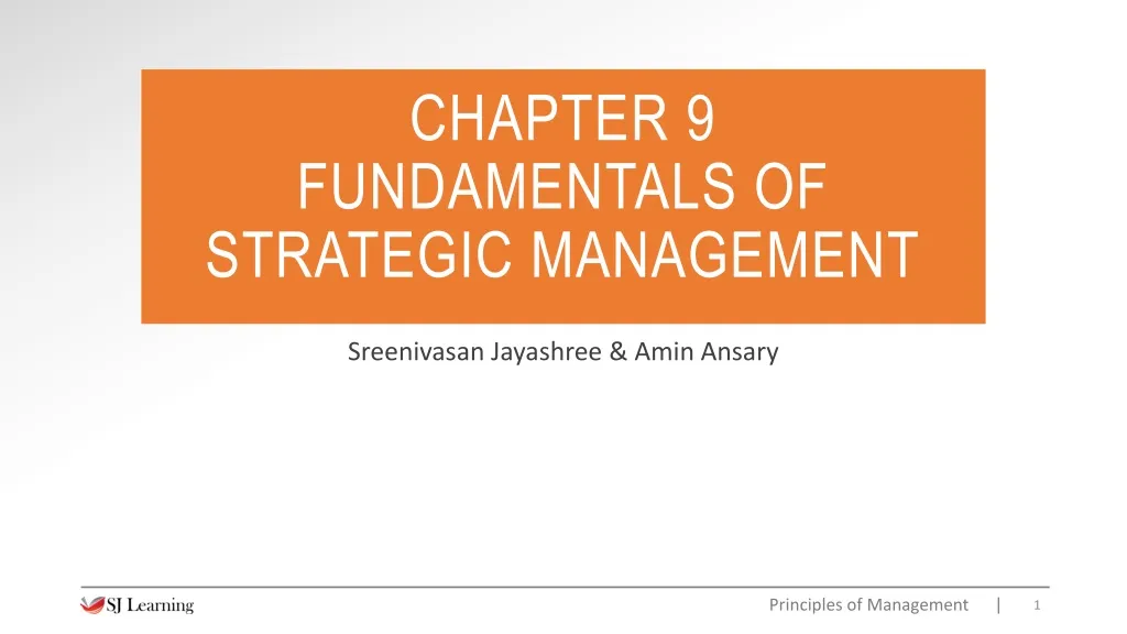 chapter 9 fundamentals of strategic management