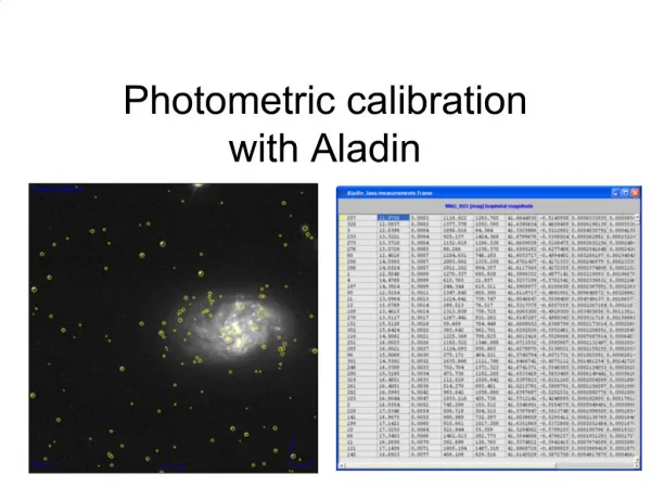 Photometric calibration with Aladin