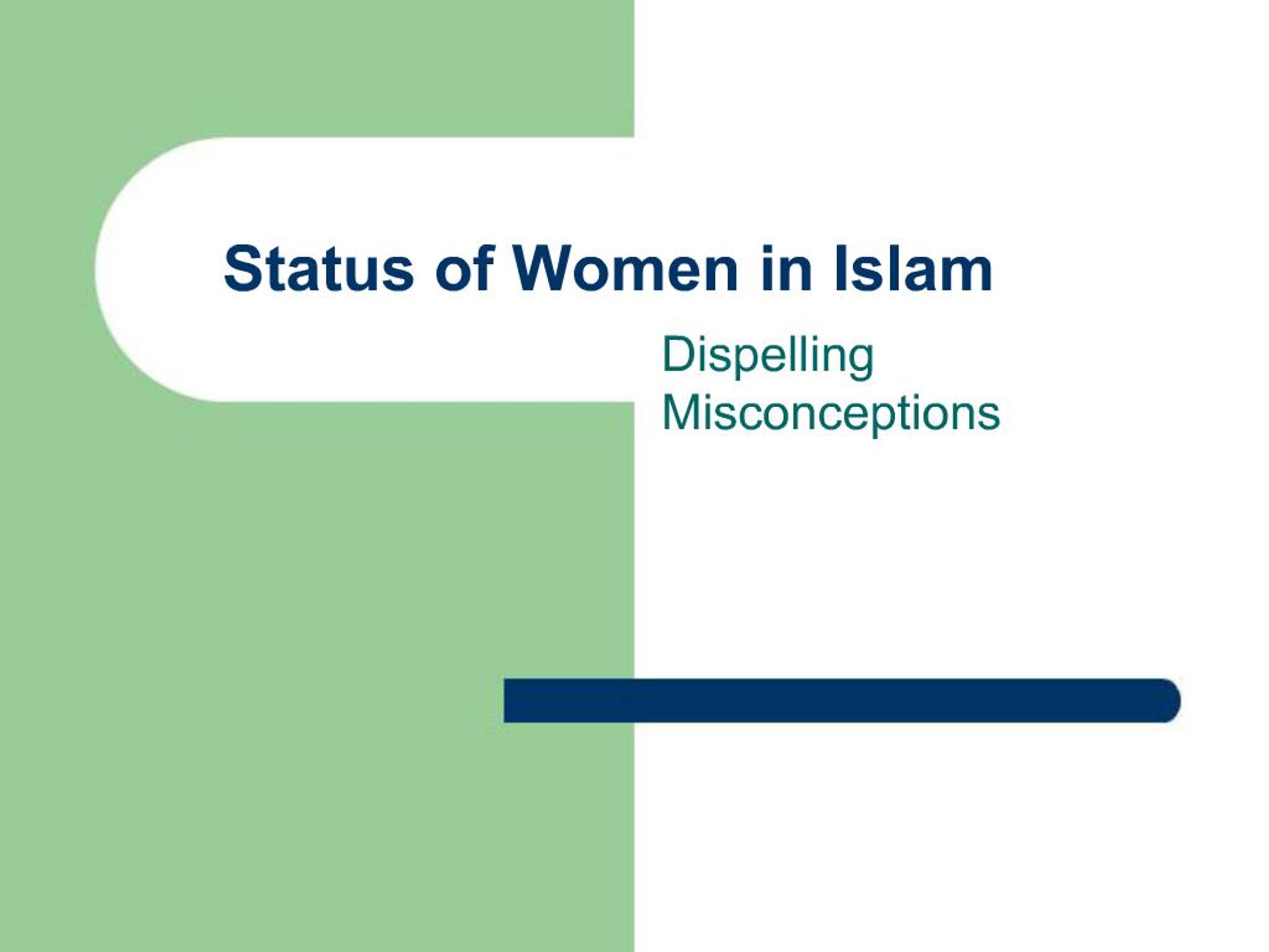 PPT - Status of Women in Islam PowerPoint Presentation, free download ...