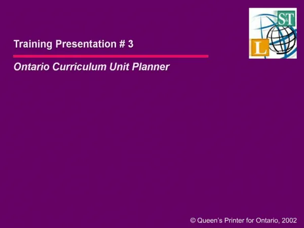 The Planner and Instructional Design