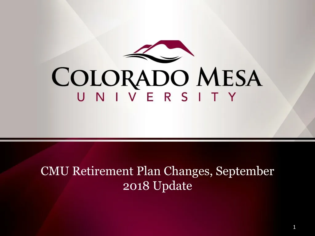 cmu retirement plan changes september 2018 update
