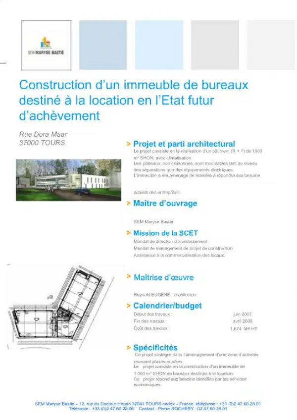 Construction d un immeuble de bureaux destin la location en l Etat futur d ach vement