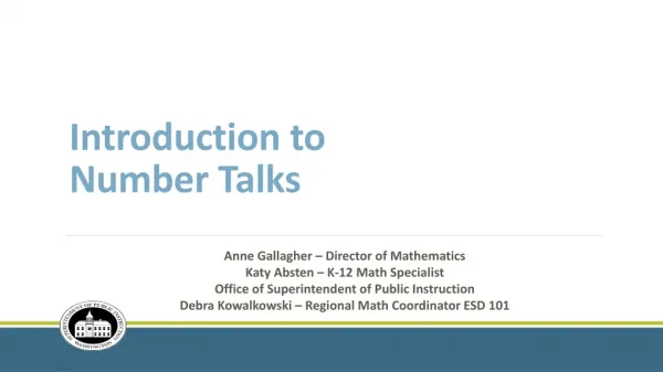 Introduction to Number Talks
