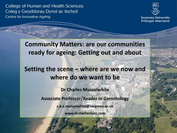 Community Matters: are our communities ready for ageing: Getting out and about
