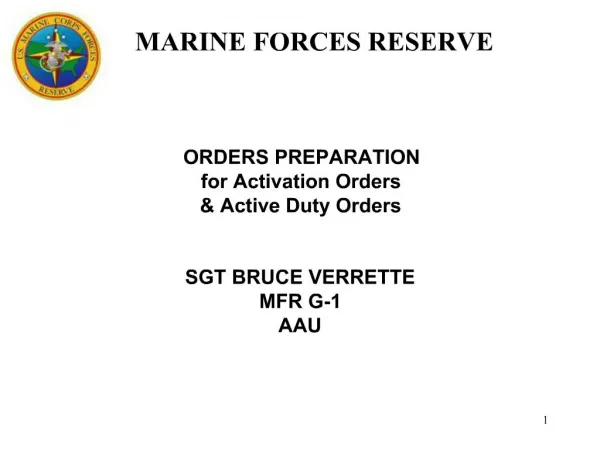 MARINE FORCES RESERVE