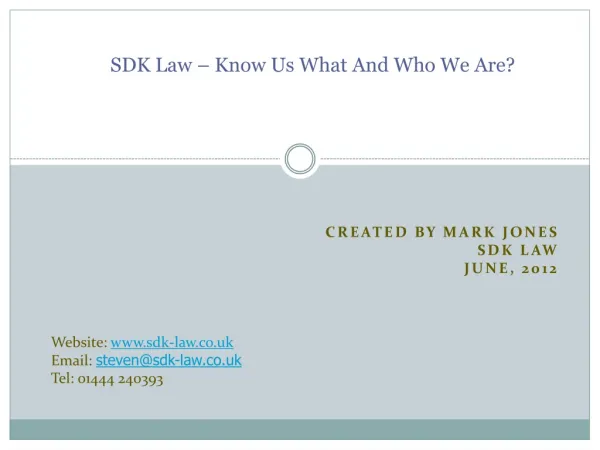 SDK Law – Know Us What And Who We Are?