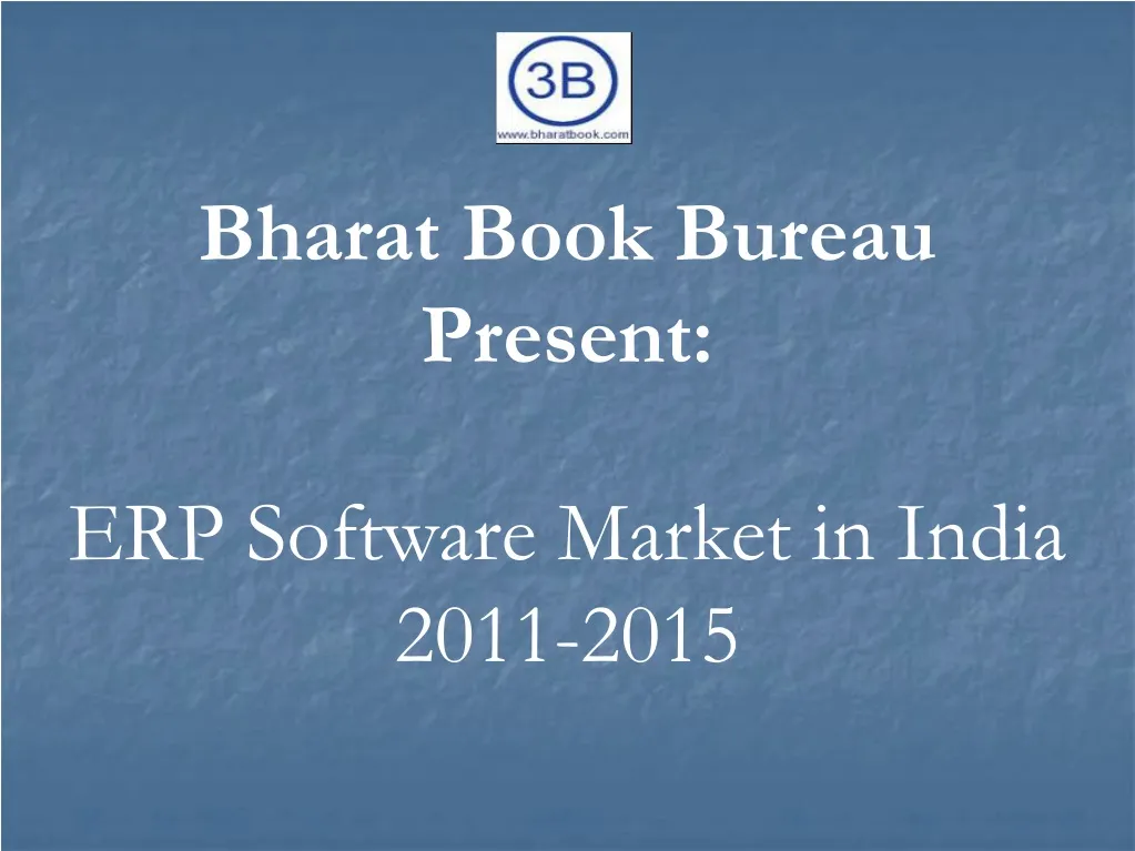 bharat book bureau present erp software market