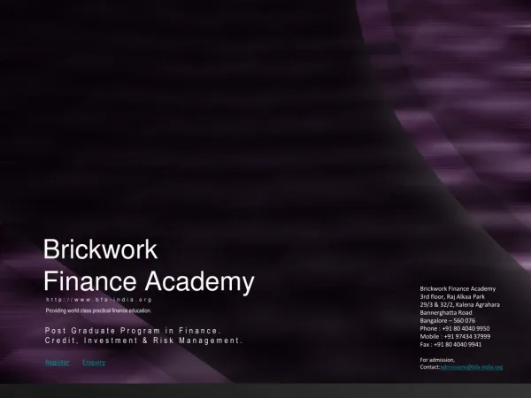 Brickwork Finance Academy: Bridging Campus To Corporate Gap.