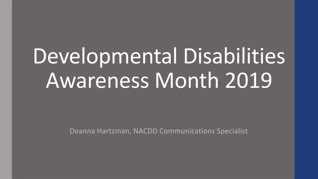 developmental disabilities awareness month 2019