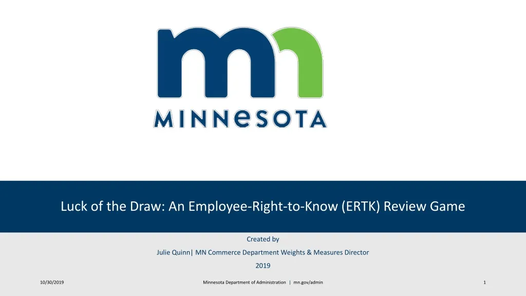 luck of the draw an employee right to know ertk review game