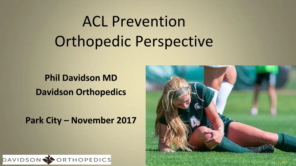 acl prevention orthopedic perspective