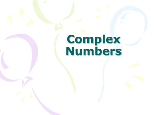 complex numbers