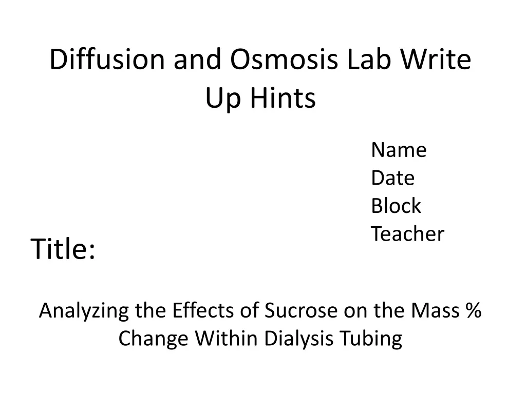 diffusion and osmosis lab write up hints