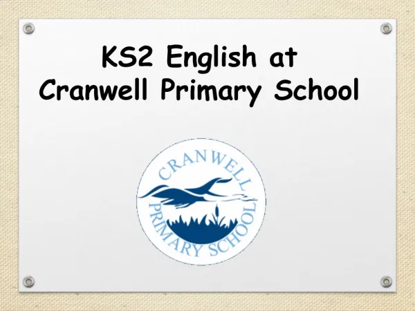 KS2 English at Cranwell Primary School