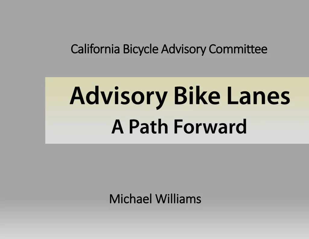 california bicycle advisory committee