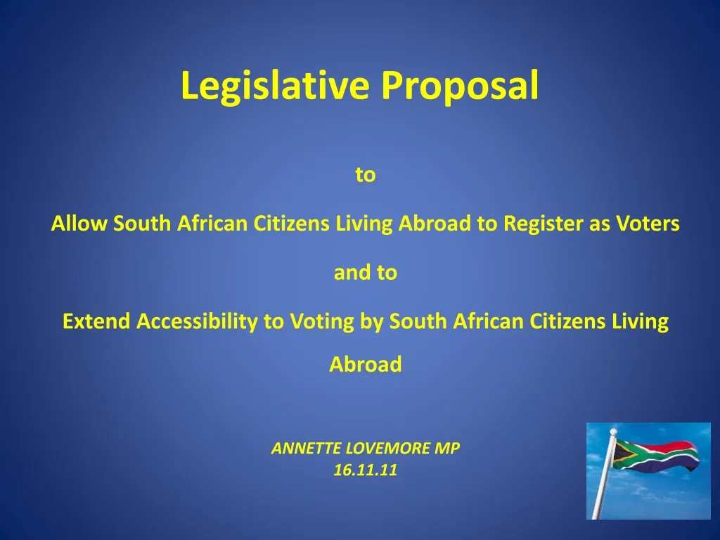 legislative proposal