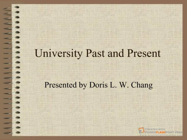 University Past and Present
