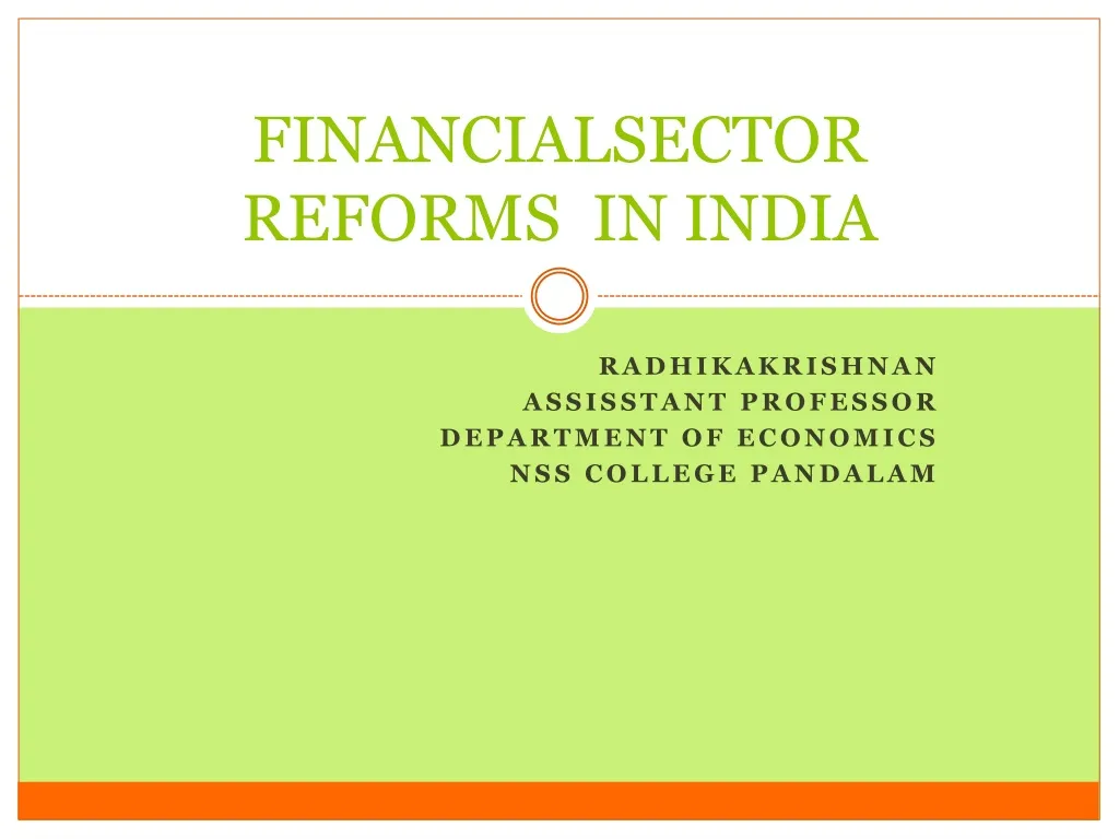 financialsector reforms in india