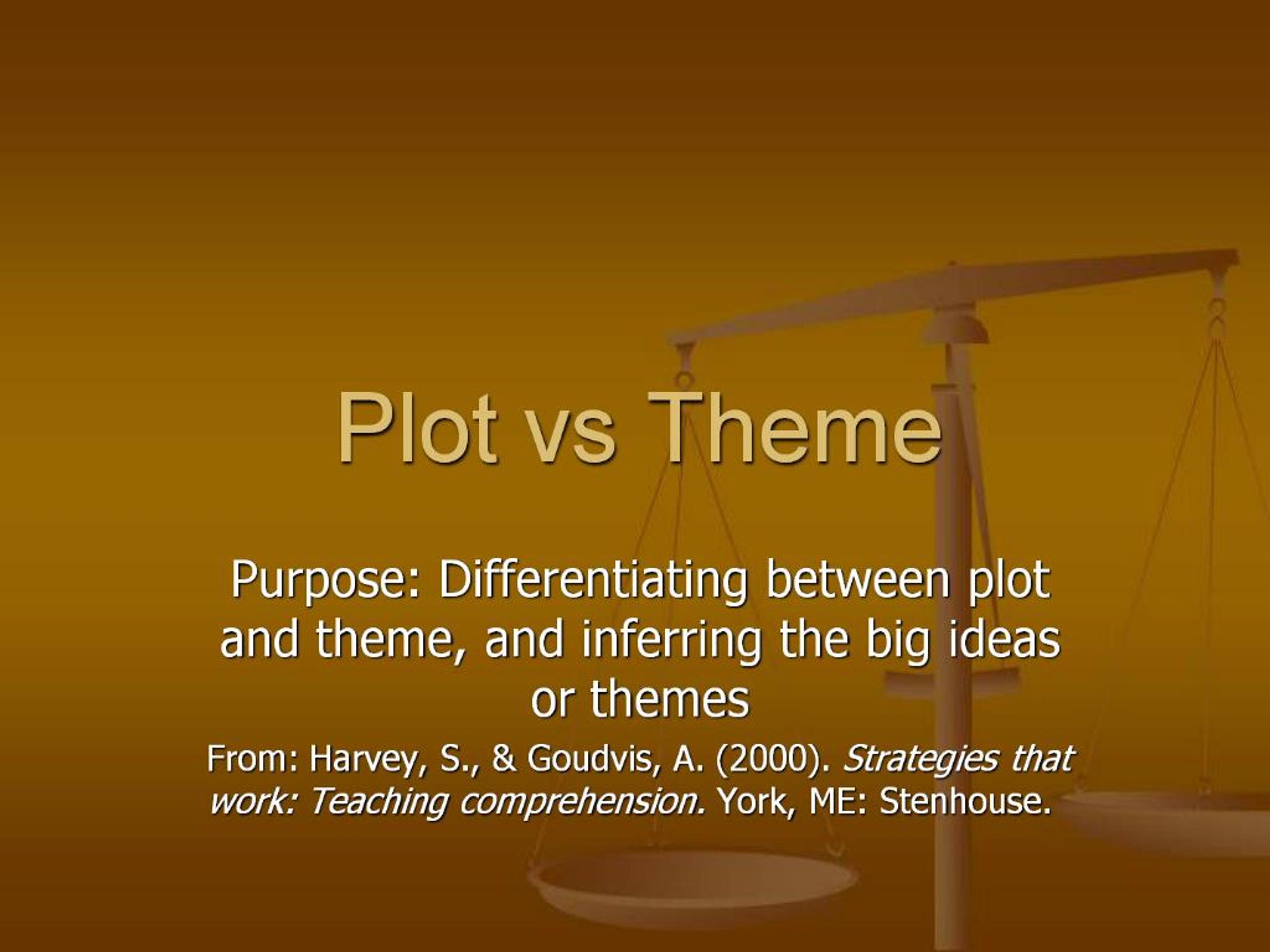 PPT - Plot vs Theme PowerPoint Presentation, free download - ID:480015