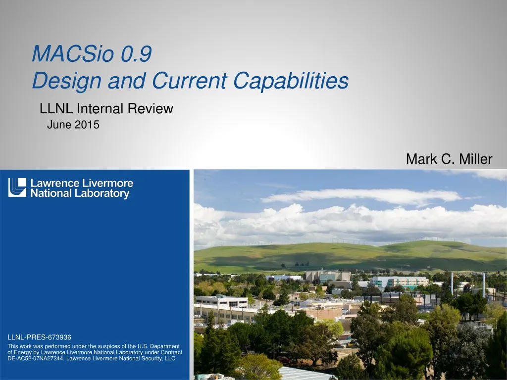 macsio 0 9 design and current capabilities