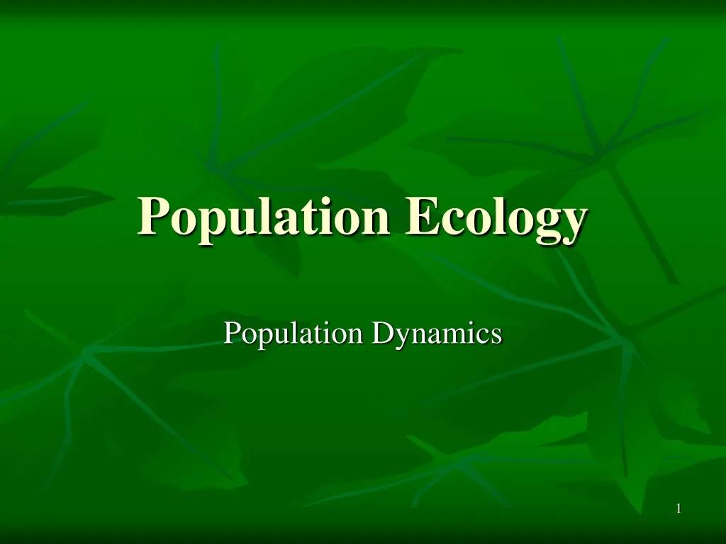 population ecology