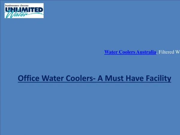 Australia-An Office Water Coolers