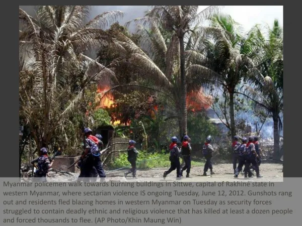 Deadly Myanmar clashes