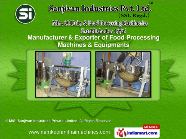 Food processing machines and equipment