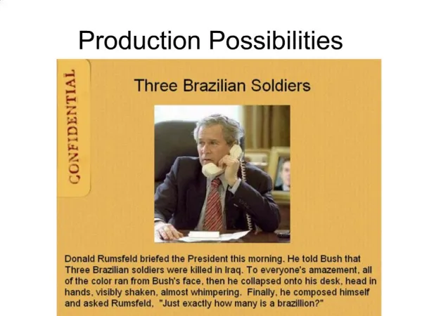 Production Possibilities