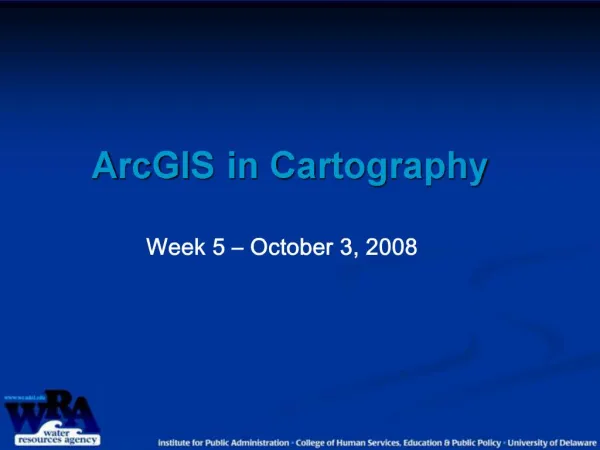 ArcGIS in Cartography