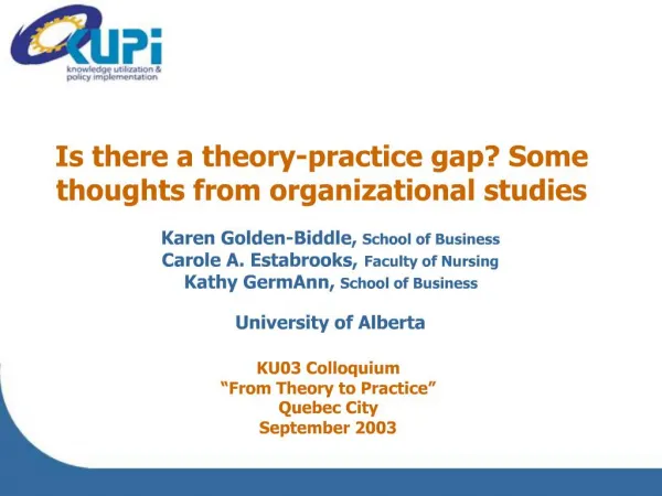 Is there a theory-practice gap Some thoughts from organizational studies