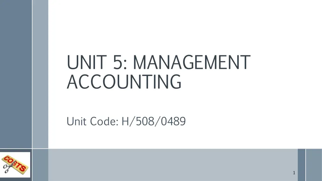 unit 5 management accounting