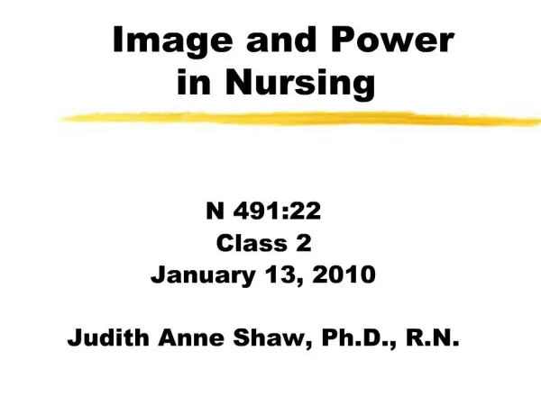 Image and Power in Nursing