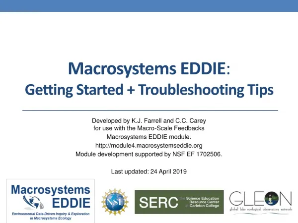 M acrosystems EDDIE : Getting Started + Troubleshooting Tips