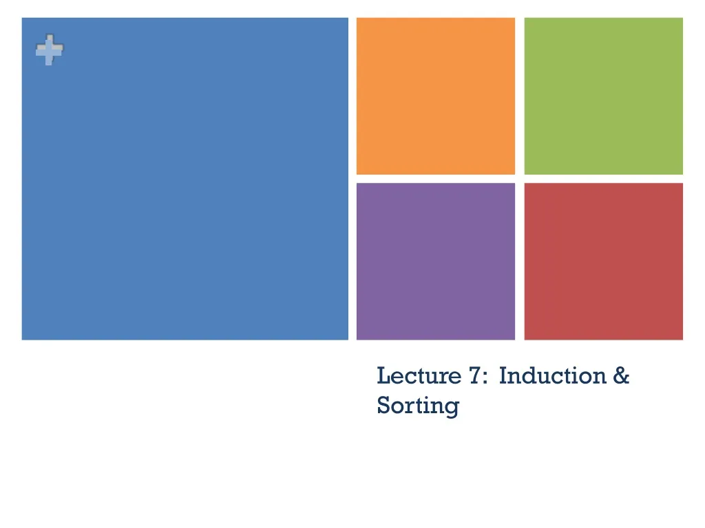 lecture 7 induction sorting