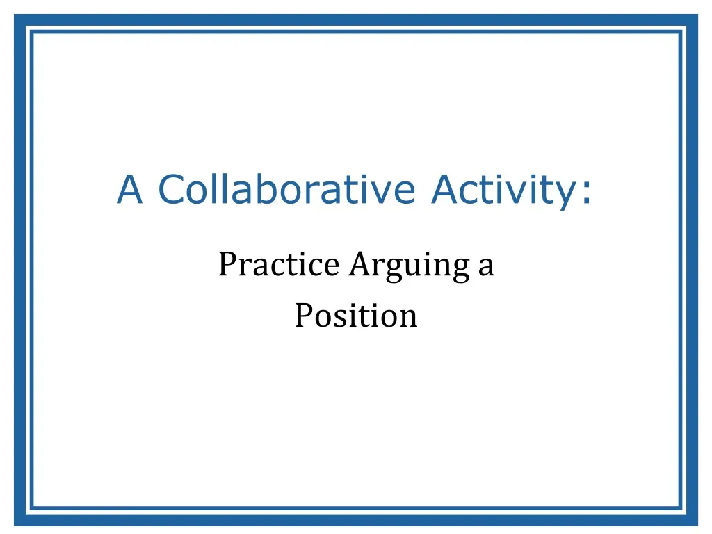 a collaborative activity