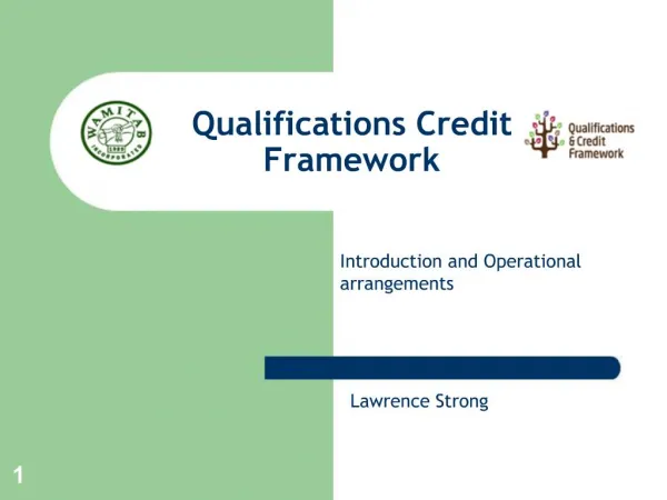 Qualifications Credit Framework