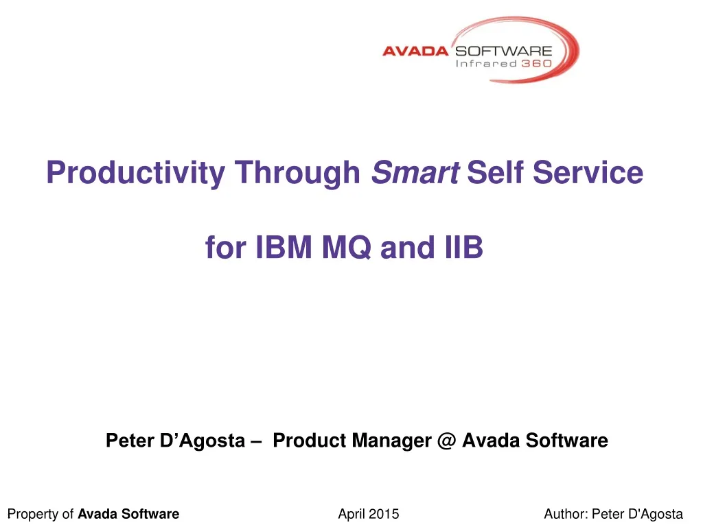 productivity through smart self service for ibm mq and iib
