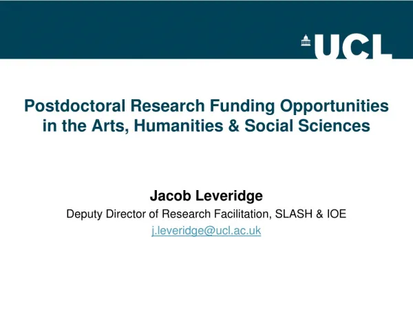 Postdoctoral Research Funding Opportunities in the Arts, Humanities &amp; Social Sciences
