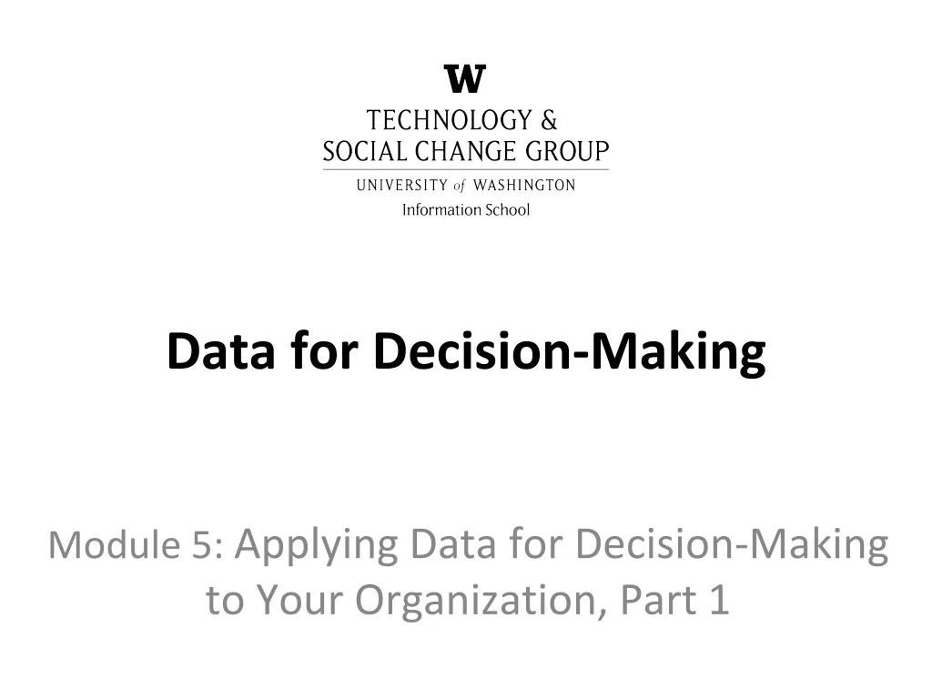 data for decision making