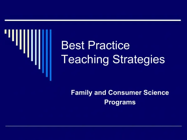 Best Practice Teaching Strategies