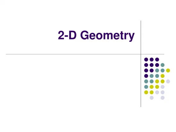 2-D Geometry